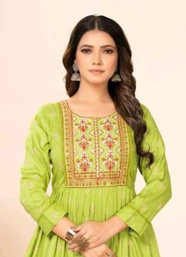 VANYA - Catalog # 62098 (Set of 6 Readymade Women's Kurtis / Tops) by Dee Cee