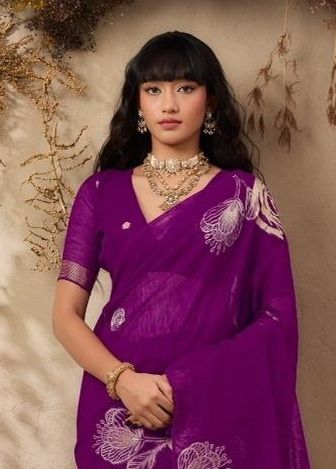 SENSATION SILK - Catalog # 62119 (Set of 6 Sarees) by Rajtex Fabrics