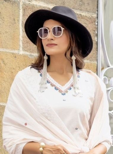 DASTOOR - Catalog # 62140 (Set of 4 Readymade Salwar Suits) by Mittoo