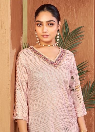 LYRA - Catalog # 62194 (Set of 4 SIZE-SETS [Readymade Women's Kurtis / Tops]) by Desi Muse