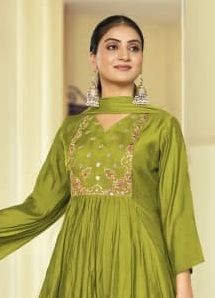 GULMOHAR - Catalog # 62208 (Set of 6 Readymade Salwar Suits) by Ossm