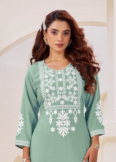 LUCKNOWI 10 - Catalog # 62288 (Set of 4 Tops With Bottoms) by Desi Muse