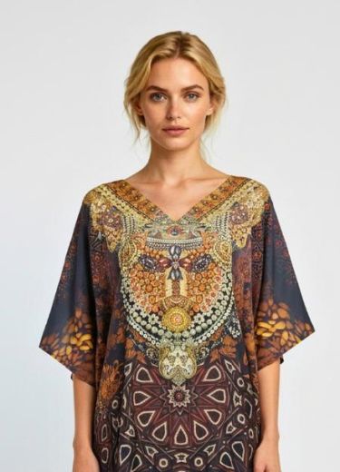 KAFTAN-E-NAZAKAT 16 - Catalog # 62289 (Set of 8 Kaftans / Ponchos) by Jagraasa