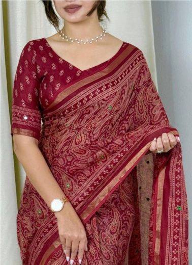KALAMKARI - Catalog # 62297 (Set of 6 Sarees) by Desi Muse
