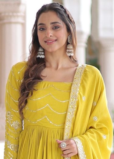 SERIES 1208 - Catalog # 62306 (Set of 2 Readymade Gowns) by Meheriya