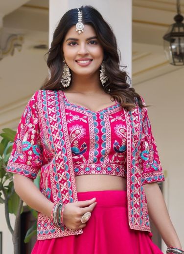 SERIES 142 - Catalog # 62342 (Set of 2 Readymade Lehengas) by Desi Muse