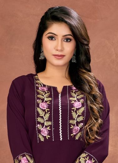 NIKI 1 - Catalog # 62434 (Set of 4 Readymade Women's Kurtis / Tops) by Serengeti