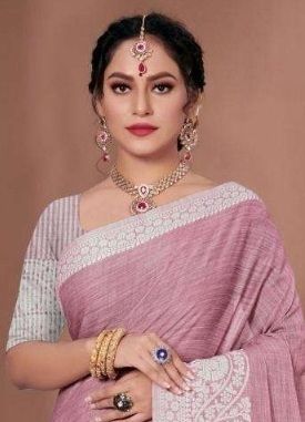 GLOSSY - Catalog # 62437 (Set of 5 Sarees) by Desi Muse