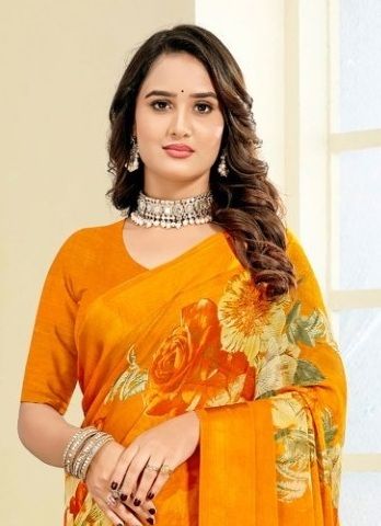 CHERRY 60 - Catalog # 62449 (Set of 6 Sarees) MADE IN INDIA BY Ruchi Sarees