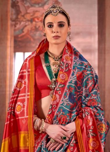 PATOLA DELUXE - Catalog # 62471 (Set of 4 Sarees) MADE IN INDIA BY Aabharan