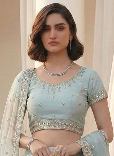 MIRROR MAZE - Catalog # 62481 (Set of 4 Semi-Stitched Lehengas) by Alizeh Official