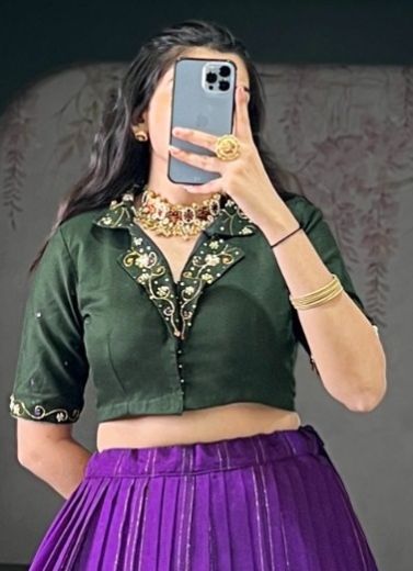 SERIES 11350 - Catalog # 62483 (Set of 4 Readymade Lehengas) by Aabharan
