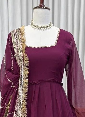 SERIES 1539 - Catalog # 62491 (Set of 3 Readymade Gowns) by Aabharan