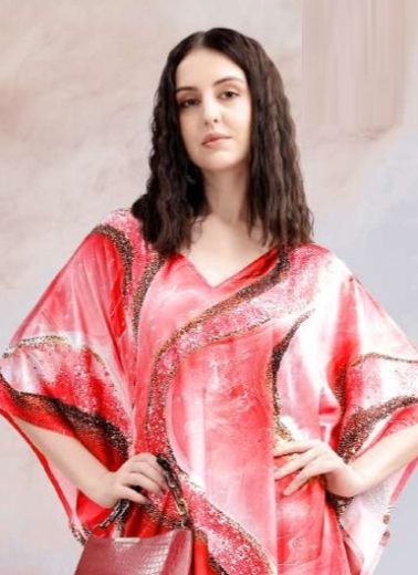 SATIN BREEZE 7 - Catalog # 62504 (Set of 8 Kaftans / Ponchos) by Serengeti