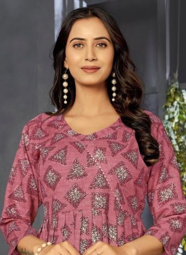 RANGOLI 2 - Catalog # 62544 (Set of 4 Readymade Women's Kurtis / Tops) by Sangeet