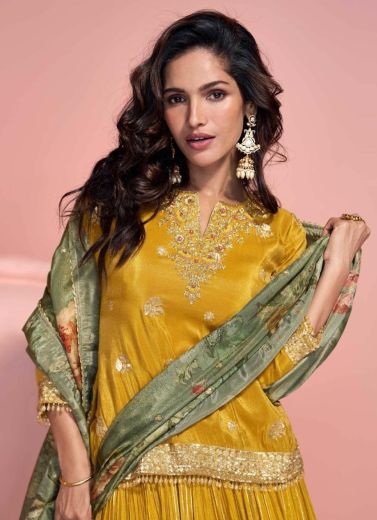 SIKHA - Catalog # 62576 (Set of 3 Readymade Gowns) by Sayuri Designer