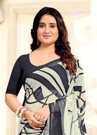 STAR CHIFFON 209-210 - Catalog # 62582 (Set of 12 Sarees) by Ruchi Sarees