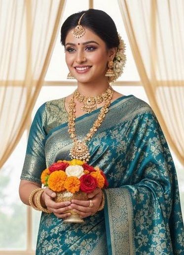 PATTU SILK - Catalog # 62584 (Set of 4 Sarees) by Meheriya