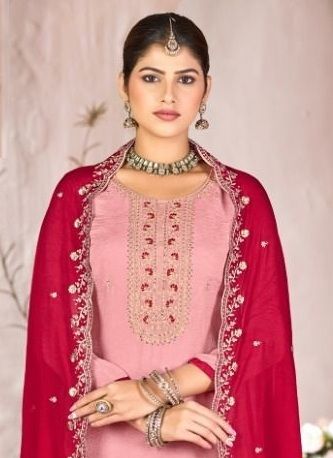 SIMRAN - Catalog # 62633 (Set of 10 Readymade Salwar Suits) by Meheriya