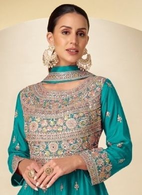 RASBARI - Catalog # 62661 (Set of 6 Readymade Salwar Suits) by Gulkayra Designer