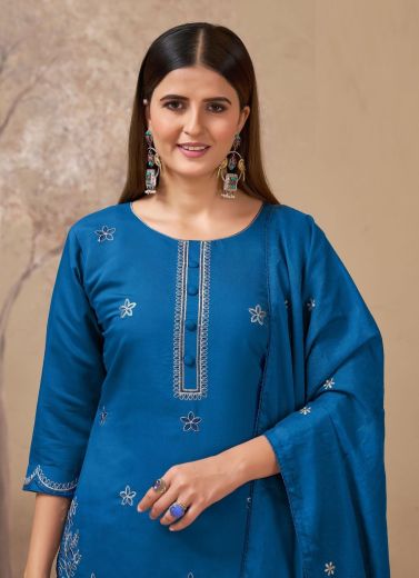HIBA - Catalog # 62734 (Set of 4 Readymade Salwar Suits) by Meheriya