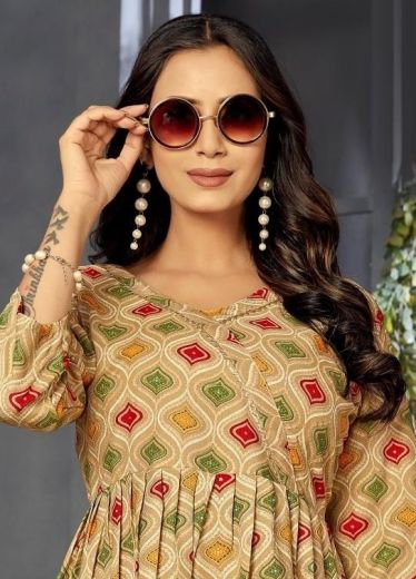 RANGOLI 1 - Catalog # 62736 (Set of 4 Readymade Women's Kurtis / Tops) by Sangeet