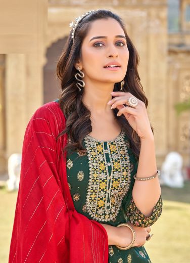 ANIKA - Catalog # 62775 (Set of 8 Readymade Salwar Suits) by Mukesh