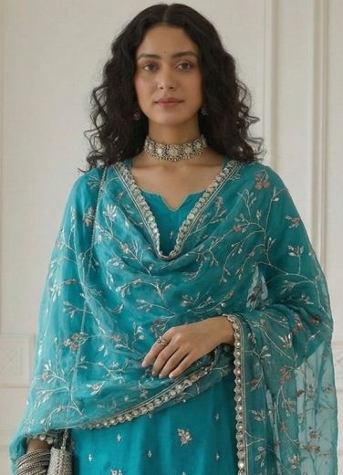 PHOOL 2 - Catalog # 62790 (Set of 4 Readymade Salwar Suits) by Desi Muse
