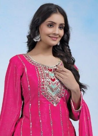 SHARARA SEQUINS 115 - Catalog # 62838 (Set of 2 Readymade Salwar Suits) by Desi Muse