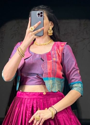 ANUSHNA - Catalog # 63009 (Set of 2 Readymade Lehengas) by Raw Lemon