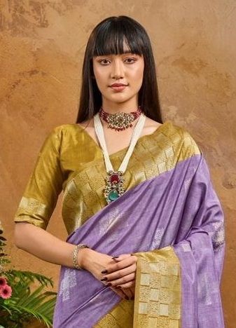 PAPER SILK 2 - Catalog # 63027 (Set of 6 Sarees) by Rajtex Fabrics