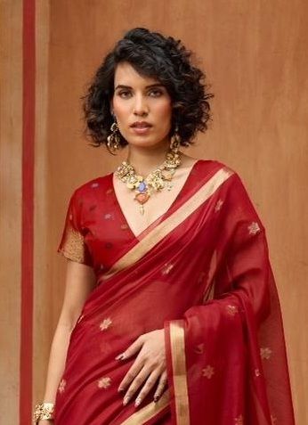 BOMBAY ROSE - Catalog # 63157 (Set of 6 Sarees) by Rajtex Fabrics