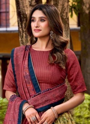 SERIES 1253 - Catalog # 63176 (Set of 4 Semi-Stitched Lehengas) by Raw Lemon