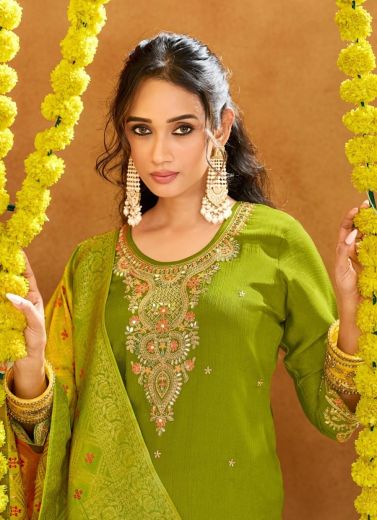 HALDI MEHENDI 2 - Catalog # 63215 (Set of 2 Readymade Salwar Suits) by Rangoon