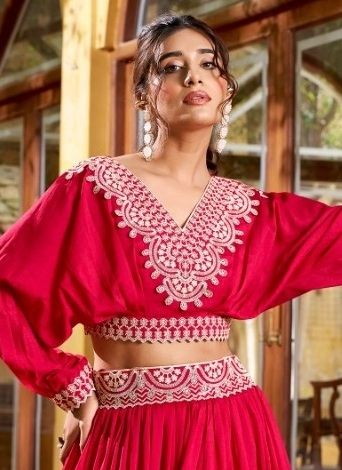 CO-ORD SET LEHENGA SERIES 1120 - Catalog # 63268 (Set of 2 Readymade Lehengas) by Raw Lemon