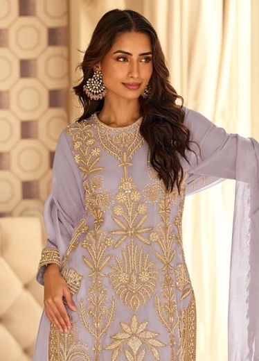 RISHTA GOLD - Catalog # 63280 (Set of 3 Readymade Salwar Suits) by Sayuri Designer