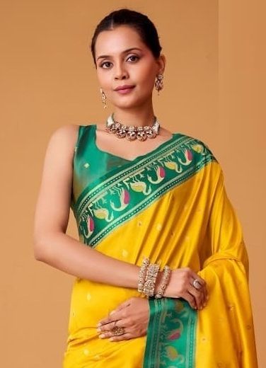 FLAMINGO SILK - Catalog # 63284 (Set of 8 Sarees) by Semad Styles