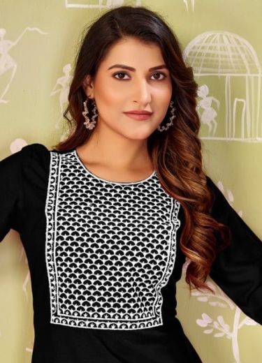 MADHUR 1 - Catalog # 63307 (Set of 5 Readymade Women's Kurtis / Tops) by Meheriya