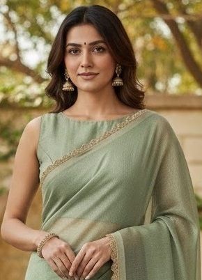 ANKUR TWILL NET - Catalog # 63308 (Set of 4 Sarees) by Semad Styles