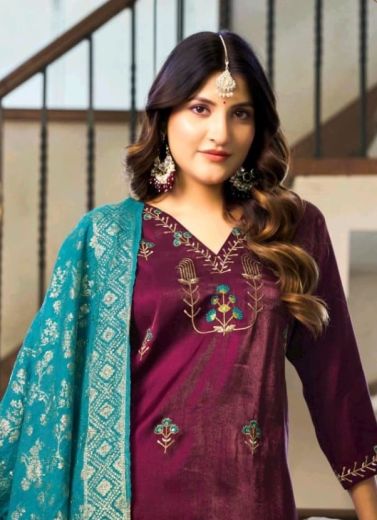 AFREEN - Catalog # 63322 (Set of 6 Readymade Salwar Suits) by Meher