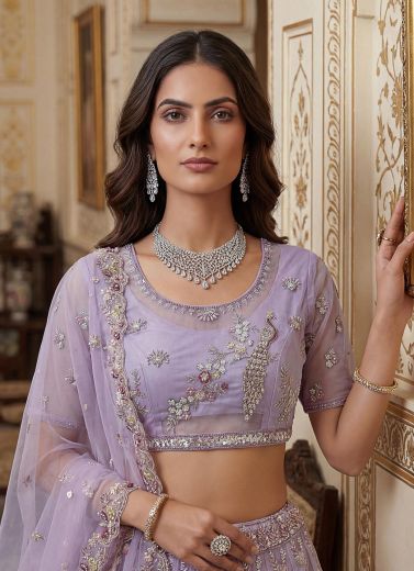 SERIES 2965 - Catalog # 63326 (Set of 4 Semi-Stitched Lehengas) by Komal Pret
