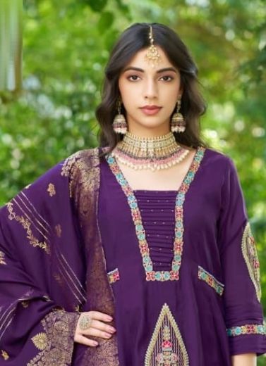 OCCASION - Catalog # 63327 (Set of 4 Readymade Salwar Suits) by Karissa