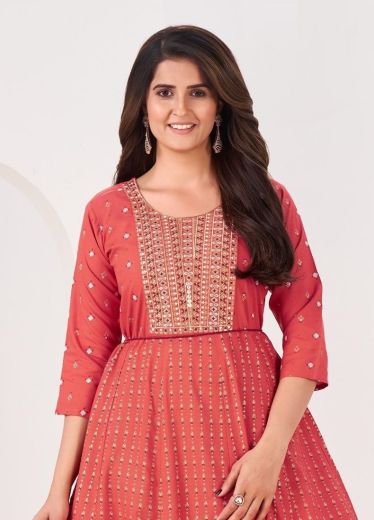 FESTIVAL PRO 9 - Catalog # 63332 (Set of 6 Readymade Women's Kurtis / Tops) by Blue Hills