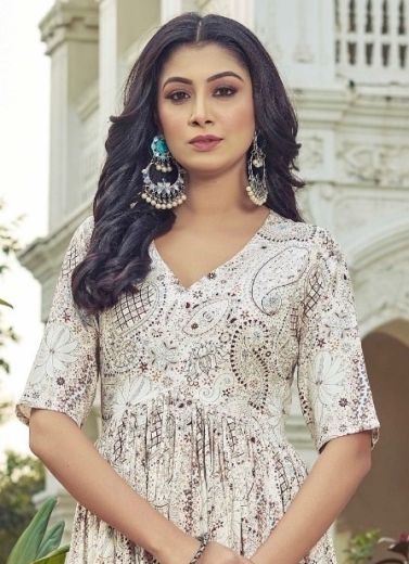ISVARI - Catalog # 63341 (Set of 3 Readymade Women's Kurtis / Tops) by Chansi Trendz