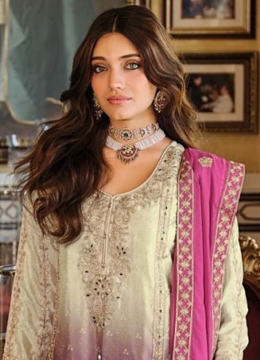 RANGEEN - Catalog # 63355 (Set of 3 Readymade Salwar Suits) by Eba Lifestyle