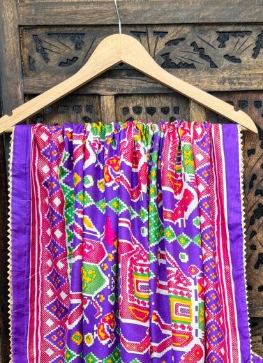PATOLA PRINT DUPATTAS - Catalog # 63413 (Set of 6 Only Dupattas) by Desi Muse