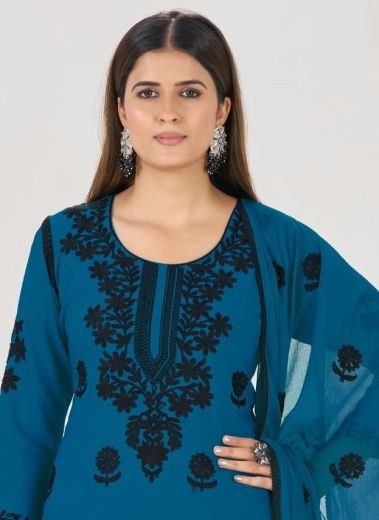 BLACK BUNNY 25 - Catalog # 63419 (Set of 4 Readymade Salwar Suits) by Blue Hills