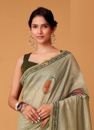 SILVER PEARLS - Catalog # 63435 (Set of 6 Sarees) by Semad Styles