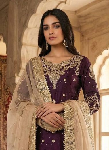 SERIES 1702 - Catalog # 63448 (Set of 2 Readymade Salwar Suits) by Jagraasa