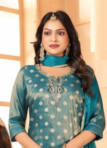 ALKA - Catalog # 63458 (Set of 5 Readymade Salwar Suits) by Kaya Ahmedabad